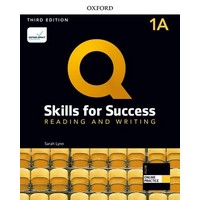 Q: Skills for Success 3rd Ed Reading and Writing 1 Student Book A with iQ Online