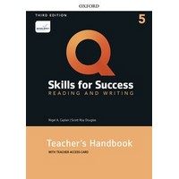 Q: Skills for Success 3rd Ed Read&Writing 5 Teacher Guide + Resource Access Card