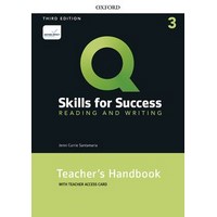 Q: Skills for Success 3rd Ed Read&Writing 3 Teacher Guide + Resource Access Card