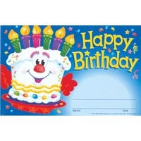 Happy Birthday: Cake Certificates  30枚  14㎝×21.5㎝