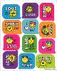 Smiley Faces Stickers (Motivational Stikcers) 12枚×6ｼｰﾄ