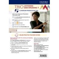 Trio Listening and Speaking 1 Teacher Online Practice Pack with Classroom Presentation Tool