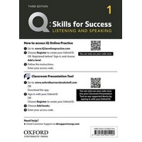 Q: Skills for Success 3rd Ed Listening & Speaking 1 Teacher Resource Access Card