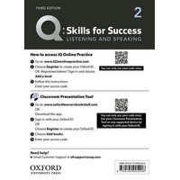 Q: Skills for Success 3rd Ed Listening & Speaking 2 Teacher Resource Access Card