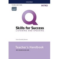 Q: Skills for Success 3rd Ed Listen&Speak Intro Teacher Guide+ResourceAccessCard
