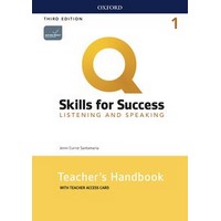 Q: Skills for Success 3rd Ed Listen&Speak 1 Teacher Guide + Resource Access Card