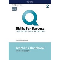 Q: Skills for Success 3rd Ed Listen&Speak 2 Teacher Guide + Resource Access Card