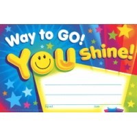 Way to Go! You Shine! Certificates 14㎝×21.5㎝  30枚
